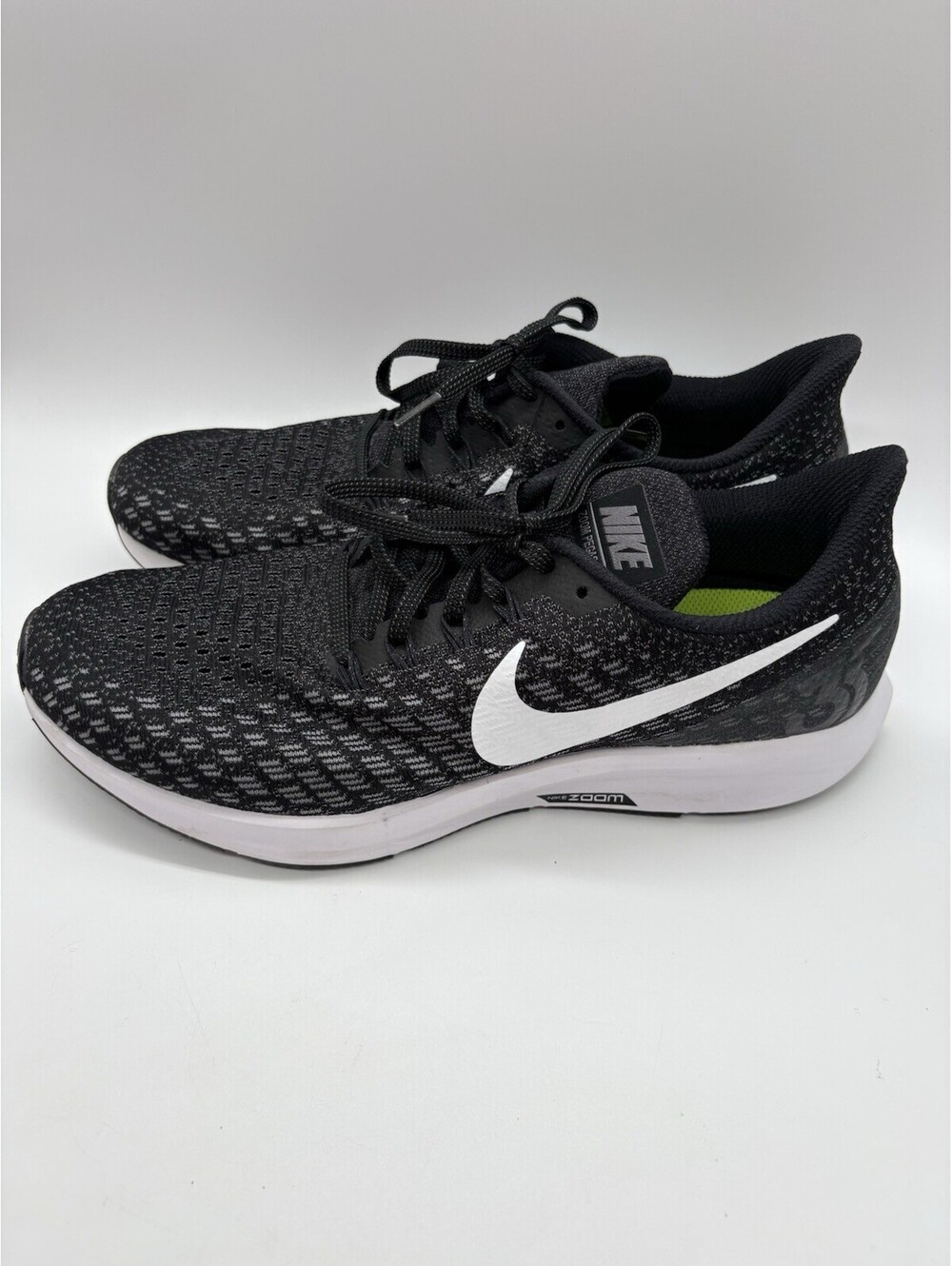Nike Womens Air Zoom Pegasus 35 Wide Black White Sz 10.5 942856-001 Running Shoe